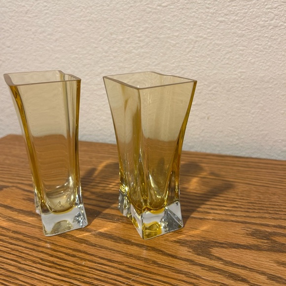 Russ Berrie Amber Glass Vases - Picture 11 of 11